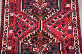 Vintage Traditional Floral Oriental Area Rug Wool RED Hand - Knotted Carpet 3 ' x4 ' 4