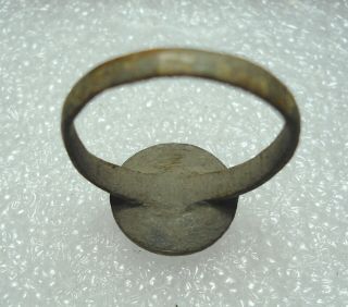 Ancient Bronze Ring Intaglio Authentic Antique Rare R737 10