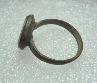 Ancient Bronze Ring Intaglio Authentic Antique Rare R737 8