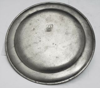 19th c Antique American Pewter Plate / Dish Thomas Badger Boston 4