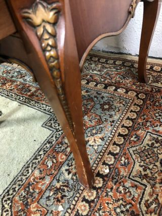 1940s Art Nouveau French Parquetry Inlaid Vanity/Desk 7