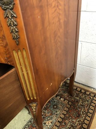 1940s Art Nouveau French Parquetry Inlaid Vanity/Desk 8