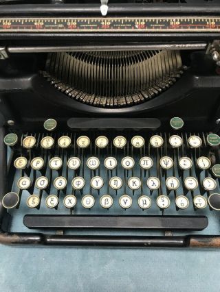 ANTIQUE Underwood Typewriter Greek Lettering st K271 2
