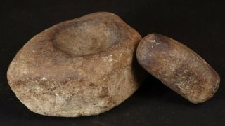 Stone Mortar And Pestle - West Timor,  Indonesia - Primitve Ethnographic