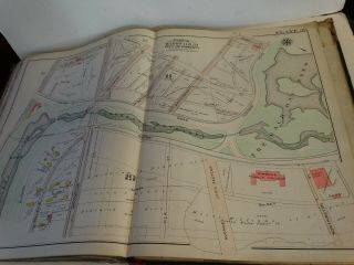 RARE Antique G.  W.  Bromley & co boston mass boston proper & back bay atlas 1908 12