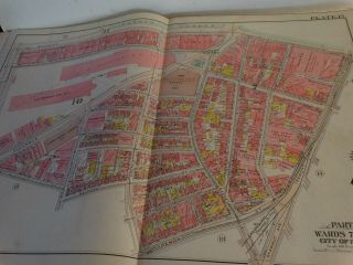 RARE Antique G.  W.  Bromley & co boston mass boston proper & back bay atlas 1908 5