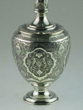 Antique Islamic Solid Silver Ewer Jug Circa 1890 4
