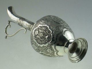 Antique Islamic Solid Silver Ewer Jug Circa 1890 7