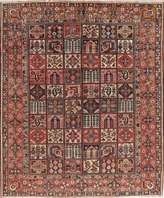 VINTAGE 10 ' x 12 ' Garden Design Bakhtiari Handmade Oriental Area Rug WOOL Carpet 2