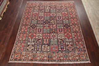 VINTAGE 10 ' x 12 ' Garden Design Bakhtiari Handmade Oriental Area Rug WOOL Carpet 3