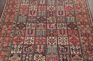 VINTAGE 10 ' x 12 ' Garden Design Bakhtiari Handmade Oriental Area Rug WOOL Carpet 4