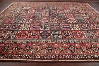 VINTAGE 10 ' x 12 ' Garden Design Bakhtiari Handmade Oriental Area Rug WOOL Carpet 9