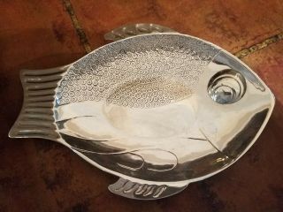 Mexican Sterling Silver 15 1/2 " Fish Platter By Jrc - Tane - Figural 23.  11ozt