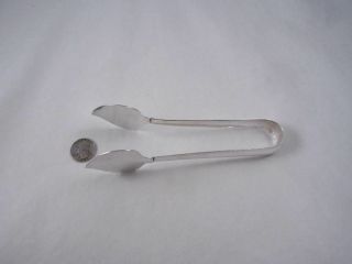 GEORG JENSEN STERLING SILVER FOLIATE FORM ICE SALAD SERVING TONGS LARGE USA 4