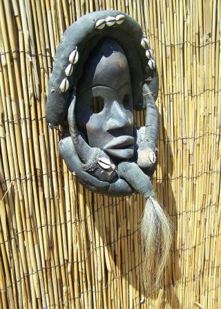 African Art Dan Mask With Horns From Liberia 19 