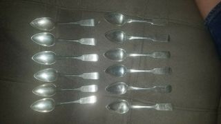 Savannah Georgia 12 Piece Spoons By F.  M.  Frederick Marquand