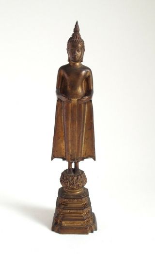 Fine antique 19th century Thai gilt bronze Buddha 2
