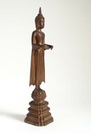 Fine antique 19th century Thai gilt bronze Buddha 4