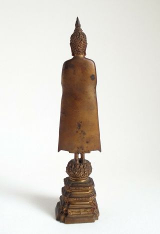 Fine antique 19th century Thai gilt bronze Buddha 6