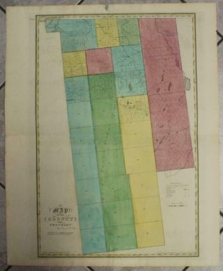 Franklin County York United States 1829 Burr Unusual Antique Map 1st Edition