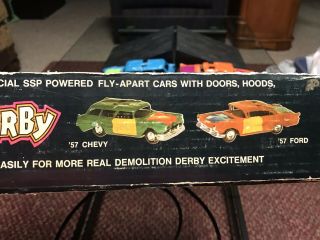 Vintage SSP Smash Up Derby Blast - Em Car Playset & Box Kenner 1957 Ford & Chevy 5