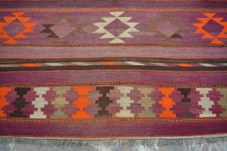 F649 Handmade Afghan Tribal Hazara Vintage Area Kelim Wool Rug 9 ' 10 x 16 ' 6 Feet 6