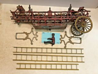Vintage Toys,  Wilkins Hubley Ives Kenton Parts,  Dent Ladder Wagon,  Cast Iron 4