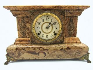 Antique 1880 Seth Thomas Adamantine 8 - Day Key - Wound Mantel Clock
