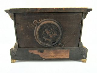 Antique 1880 Seth Thomas Adamantine 8 - Day Key - Wound Mantel Clock 4