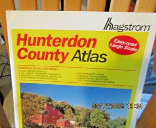 VINTAGE HAGSTROM ATLAS MAP OF HUNTERDON COUNTY NJ 1996 PAPERBACK 2