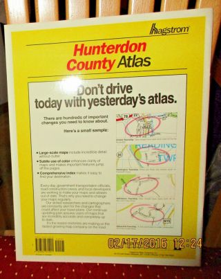 VINTAGE HAGSTROM ATLAS MAP OF HUNTERDON COUNTY NJ 1996 PAPERBACK 3