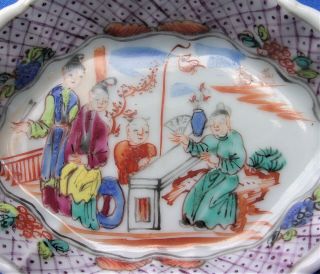 ANTIQUE CHINESE PORCELAIN FAMILLE ROSE Mandarin Pattern - SPOON TRAY - 18th.  Cen 3