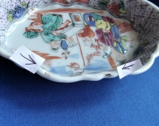ANTIQUE CHINESE PORCELAIN FAMILLE ROSE Mandarin Pattern - SPOON TRAY - 18th.  Cen 4