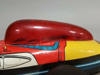 RARE Vintage Marx Lupor Made in USA 10 Race Car Tin Litho - Friction 7