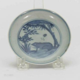 18th.  C Chinese Blue And White Three Legged Toad Dish 61