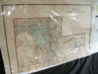 1893 Land Grant Map Of Utah N.  A.  Reservations U.  S.  Government