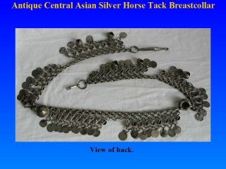 Antique Central Asian SILVER Horse Tack Breast Collar 665 grams=21.  4 oz t=1.  5 lb 3