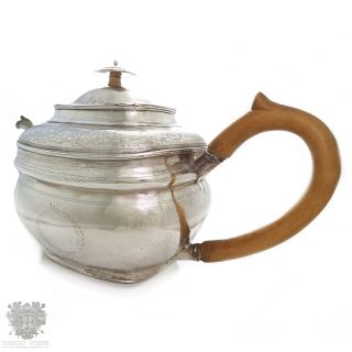 Georgian antique Irish sterling silver teapot large size Dublin 1807 6