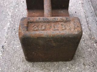R.  S Co Richardson Scale 30 LB weight Door Stop Antique Vintage Strong Man 2