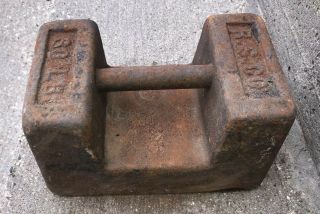 R.  S Co Richardson Scale 30 LB weight Door Stop Antique Vintage Strong Man 3