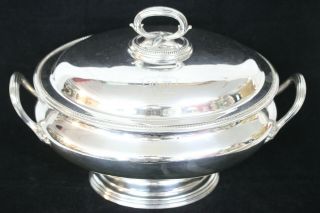 rAntique Victorian Elkington & Company Silver Plate Soup Tureen 2