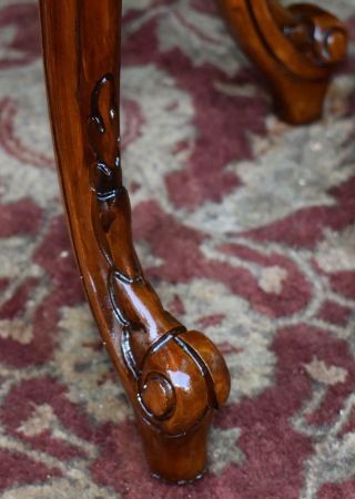1910s Antique French Louis XV Mahogany & Satinwood inlay side End tables 12