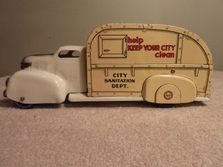 Marx City Sanitation Department Truck 1940 ' s Tin Toy 13 