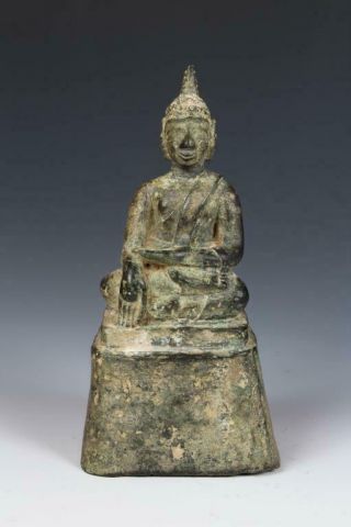 Antique Bronze Laos Tribal Buddha