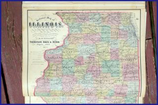 COMBINATION ATLAS DuPAGE COUNTY ILLINOIS 1874 after CIVIL WAR,  maps drawings 5