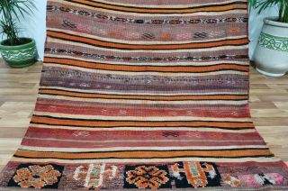 Moroccan Handmade Rug - Vintage Berber - 4 ' 5  x 6 ' 6  Bohimean Tribal Art 3