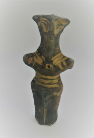 Circa 5400 - 4500bce Ancient Prehistoric Neolithic Vinca Statuette Alien Form