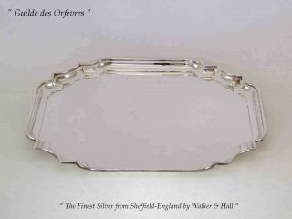 Silver Salver Square,  Chippendale Shaped Corners 14in.