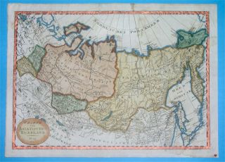 1808 Rare Map Russia In Asia China Manchuria Mongolia Baikal Siberia