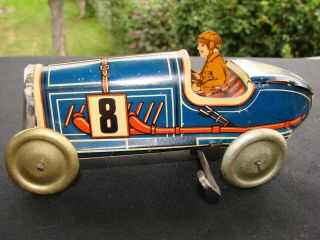 Bugatti Tin Windup Race Car 1920/30 From Memo,  Engine Perfectly,  A Legend